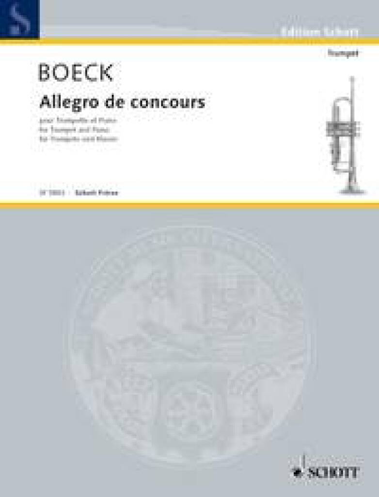 August de Boeck: Allegro de concours: Trompette et Accomp.