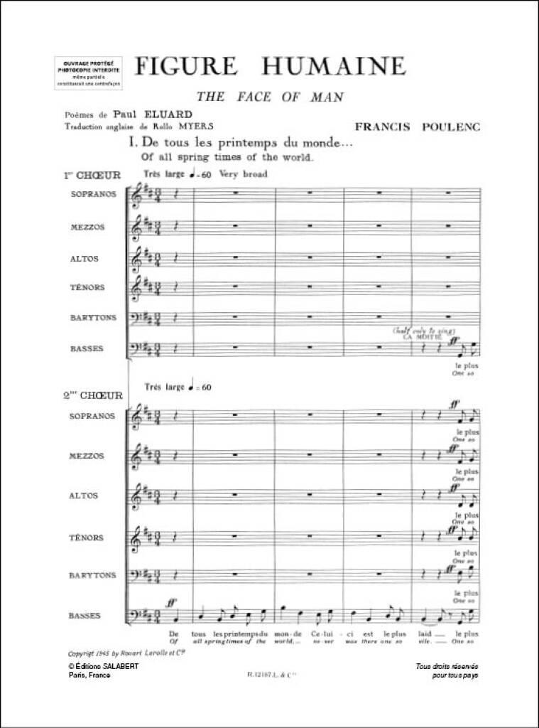 Francis Poulenc: Figure Humaine: Chœur Mixte A Cappella