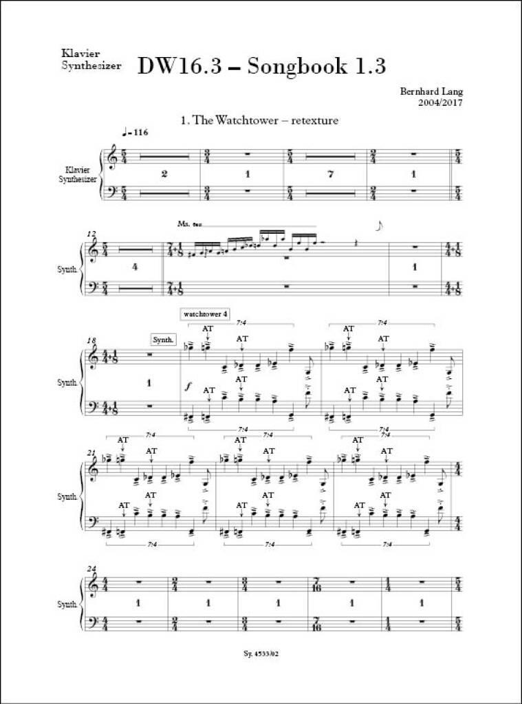 DW 16.3 Songbook I: Autres Ensembles