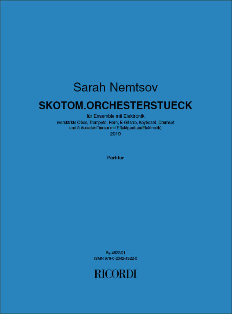 Sarah Nemtsov: SKOTOM.ORCHESTERSTUECK: Autres Ensembles