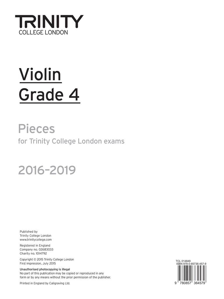 Violin Exam Pieces - Grade 4