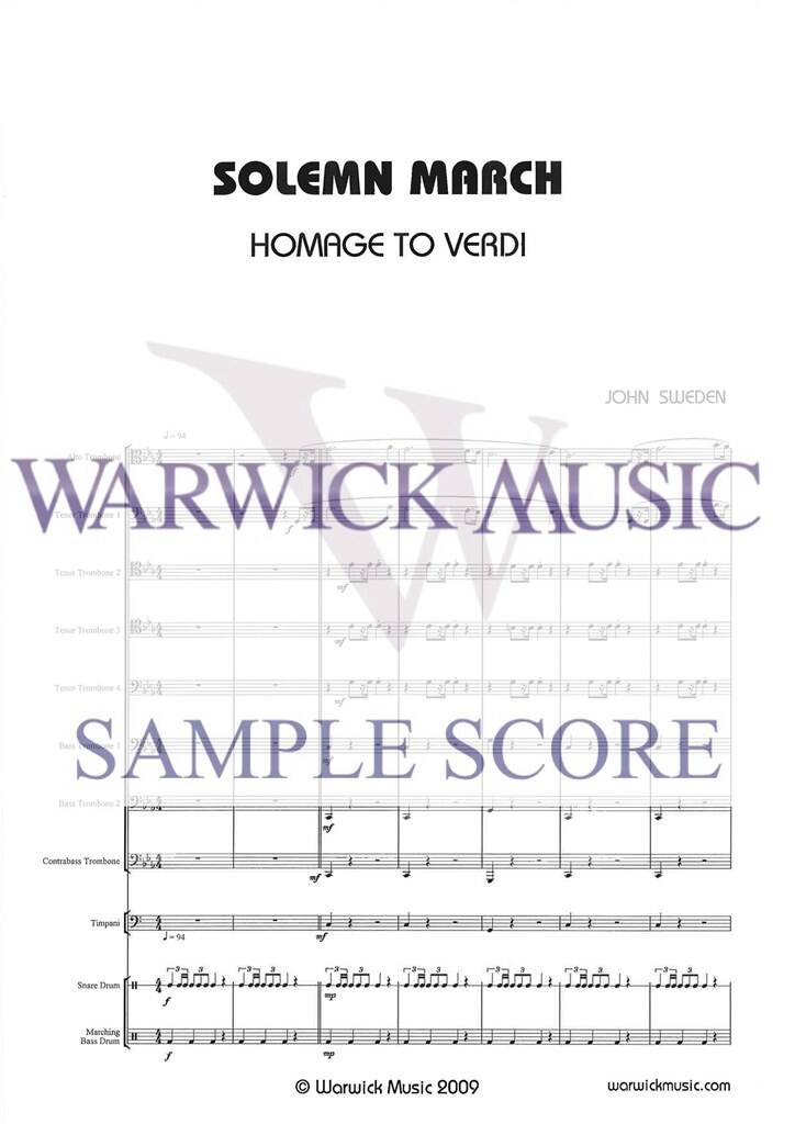 John Sweden: Solemn March: Solo pourTrombone