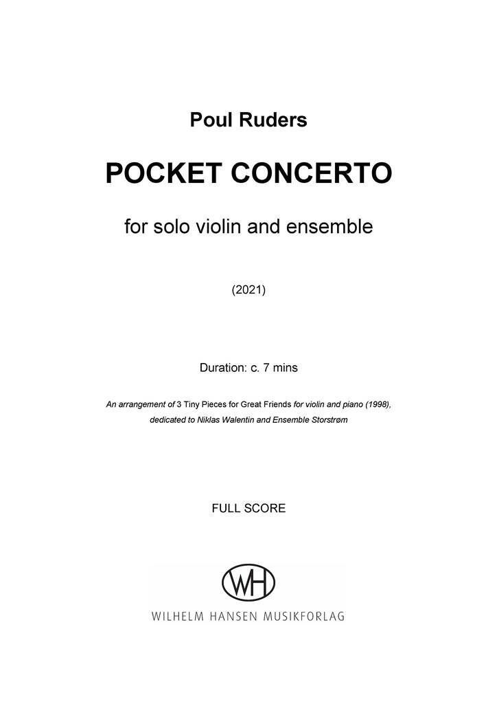 Poul Ruders: Pocket Concerto: Ensemble de Chambre