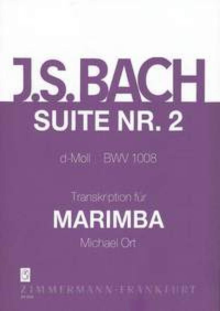 Johann Sebastian Bach: Suite Number Two In D Minor: (Arr. Michael Ort): Marimba