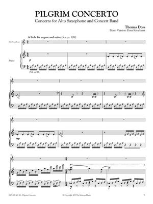 Thomas Doss: Pilgrim Concerto: Saxophone Alto et Accomp.