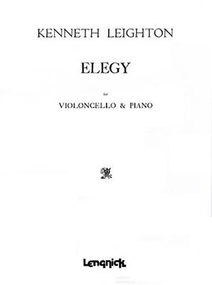 Kenneth Leighton: Elegy: Violoncelle et Accomp.