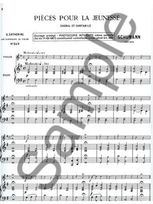 Robert Schumann: Robert Alexander Schumann: Choral et Cantabile: Violon et Accomp.