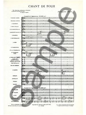 Jacques Ibert: Chant de Folie: Orchestre Symphonique