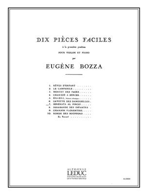 Eugène Bozza: Dix Pièces Faciles No.7 - Serenata Al Pincio: Violon et Accomp.