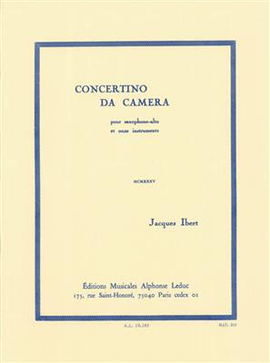Jacques Ibert: Concertino Da Camera: Saxophone Alto et Accomp.