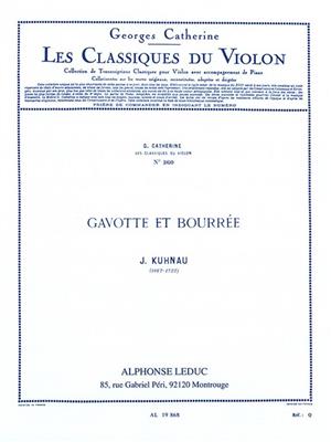 Johann Kuhnau: Johann Kuhnau: Gavotte et Bourree: Violon et Accomp.