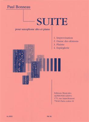 Paul Bonneau: Suite pour saxophone alto et piano: Saxophone
