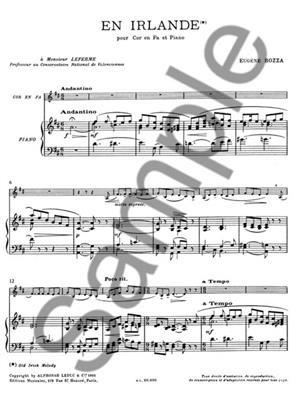 Eugène Bozza: En Irlande pour cor et piano: Cor Français et Accomp.