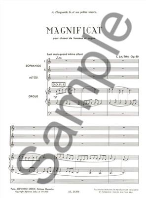 Laszlo Lajtha: Laszlo Lajtha: Magnificat Op.60: Voix Hautes et Piano/Orgue
