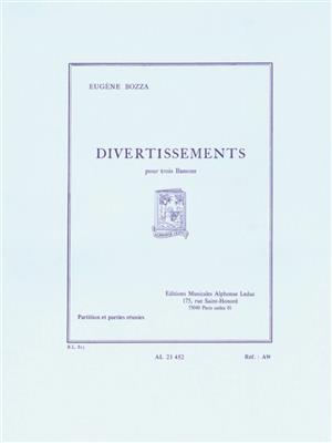 Eugène Bozza: Divertissements For Three Bassoons: Basson (Ensemble)