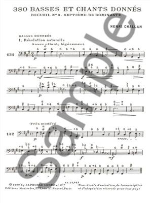 Henri Challan: 380 Basses et Chants Donnés Vol. 3A: Solo pour Chant