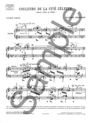 Olivier Messiaen: Couleurs De La Cite Celeste: Solo de Piano