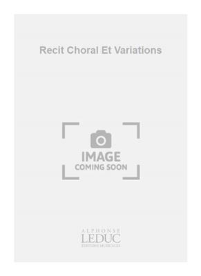 Joly: Recit Choral Et Variations: Contrebasse et Accomp.