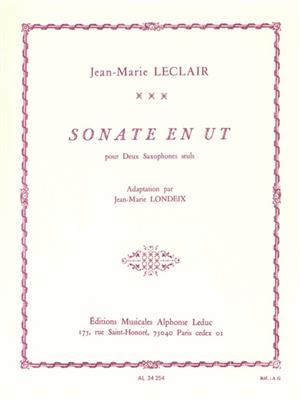 Jean-Marie Leclair: Sonata en Ut pour deux saxophones seuls: Duo pour Saxophones