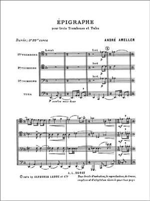 André Ameller: Epigraphe Op.35: Ensemble de Cuivres