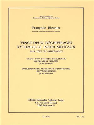 Françoise Rieunier: 22 Dechiffrages rythmiques instrumentaux: Autres Variations