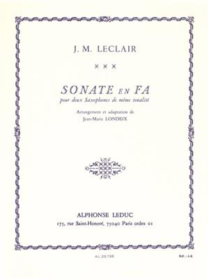 Jean-Marie Leclair: Sonata in F: Duo pour Saxophones