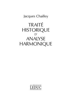 Traité Historique d'Analyse Harmonique