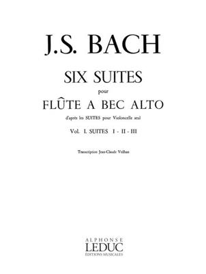 Johann Sebastian Bach: 6 Suites Vol.1 No.1-3 Flute a bec Alto : Flûte Traversière et Accomp.