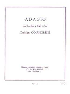 Christian Gouinguené: Adagio For Double Bass And Piano: Contrebasse et Accomp.