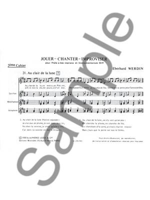 Eberhard Werdin: Jouer Chanter Improviser Vol 2: Flûte à Bec