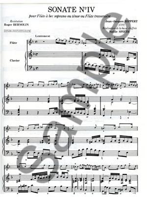 Jean-Jacques Rippert: Rippert Bernolin Sonate No.4 Descant Recorder & BC: Flûte à Bec Soprano