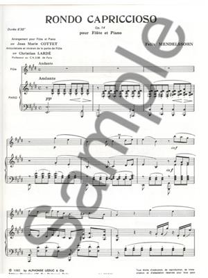Felix Mendelssohn Bartholdy: Rondo Capriccioso: Flûte Traversière et Accomp.