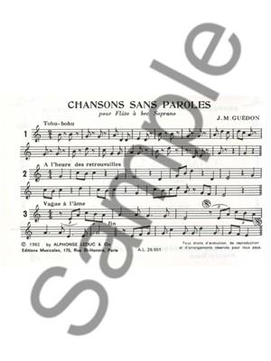 Henri Guédon: Chansons sans Paroles for Descant Recorder Solo: Flûte à Bec Soprano