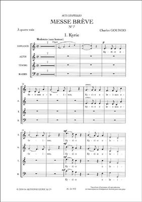 Charles Gounod: Messe Brève No.7: Chœur Mixte et Accomp.