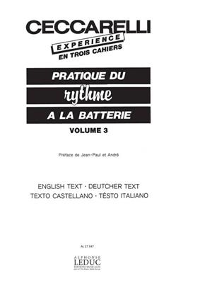Jean-Paul Ceccarelli: Ceccarelli-Experience Vol.3: Batterie