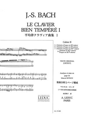 Johann Sebastian Bach: Le Clavier bien tempéré Vol.1b: Solo de Piano