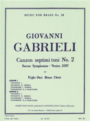 Gabrieli: Canzon Septimi Toni No. 2: (Arr. Robert King): Ensemble de Cuivres