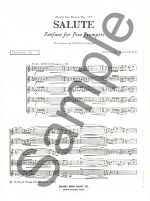 Leslie Bassett: Basset Salute Mfb170 5 Trumpets: Solo de Trompette