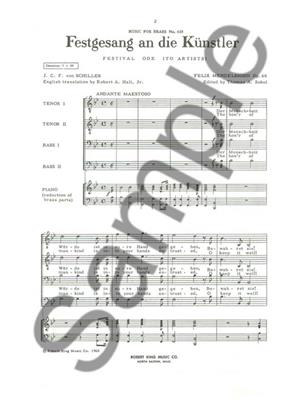 Felix Mendelssohn Bartholdy: Sokol Festgesang An Die Kunstler: Ensemble de Cuivres