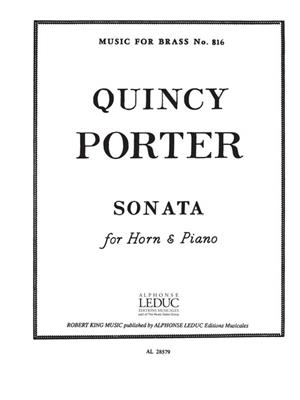 Porter: Horn Sonata: Cor Français et Accomp.