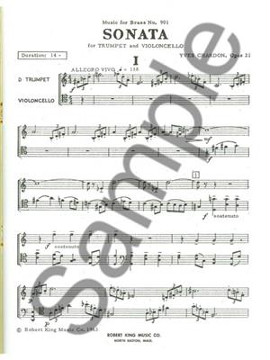 Yves Chardon: Sonata For Trumpet And Cello Op.21: Trompette et Accomp.