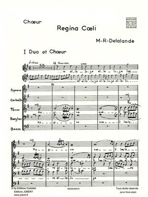 Michel-Richard Delalande: Regina Coeli: Chœur Mixte et Accomp.