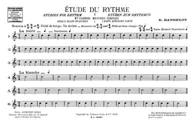 Georges Dandelot: Étude Du Rythme - Vol.1: 