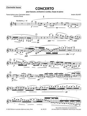 André Jolivet: Concerto for Bassoon: Clarinette Basse