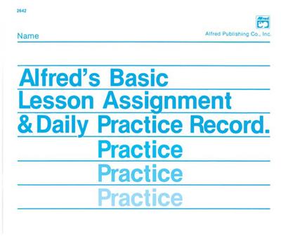 Willard A. Palmer: Lesson Assignment & Daily Practice Record: Papier à Musique