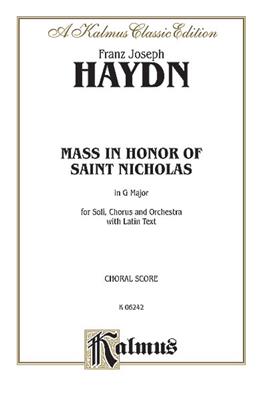 Franz Joseph Haydn: St Nicholas Mass SATB: Chœur Mixte et Accomp.