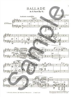 Gabriel Fauré: Ballade Op.19: Duo pour Pianos