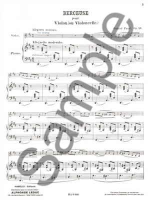 Gabriel Fauré: Berceuse Op.16: Violon et Accomp.