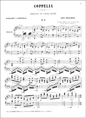Léo Delibes: Prelude et Valse lente: Solo de Piano