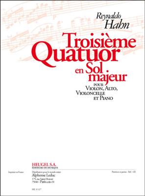Reynaldo Hahn: Quatuor No.3 in G (Piano Quartet): Quatuor pour Pianos